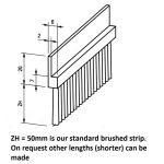 Flexible Brush Strip 50mm hairlength (price/meter)