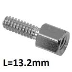 Hexagonal Lock Screws for D-Sub L=13.2mm (4-40UNC)
