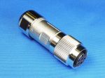 300100 - M16 7-pole Straight Female Shielded Connector, cable diameter 8-10.5mm