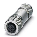 M12 4-pole Straight Female Shielded Connector (1424668)