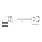 Encoder Cable for ASD-B2 1kW-3kW (3m)