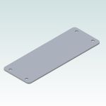 Rittal Cover Plate 2477.000 (52x142x2mm) for 24-pole cut-outs