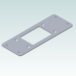 Rittal Adapter Plate 2481.000 (52x142x2mm) from 24 to 6-poles cut-outs