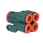 2L42001 - IN 1xØ4mm1 OUT 4xØ4mm - Double Y Coupler -RL42