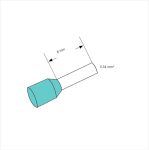 Ferrule (Adereindhuls) Turquoise 0,34mm² (L=8mm)