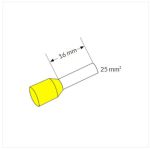 Ferrule (Adereindhuls) Yellow 25mm² (L=16mm)