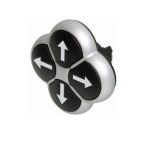 M22-D4-S-X7 4-Way Pushbutton black,white arrows,22mm,Momentary,(286336)
