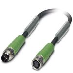 M8 3 Pole Cable L=1500mm MALE-FEMALE Straight Shielded 