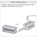 MayTec Standard Connector 90° for E-slot (profile group 40)