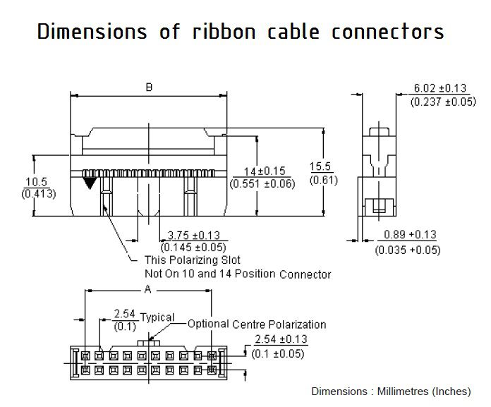 10 pole ribbon female cable connector