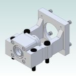 100x100 Servo Motor Bracket (MBCS20-X) D80mm PCD 100mm 100x100 Servo Motor Bracket (MBCS20-X) D80mm PCD 100mm