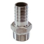G 3/4“ to 19mm inside Ø Hose Barb 316 Stainless Steel Adapter