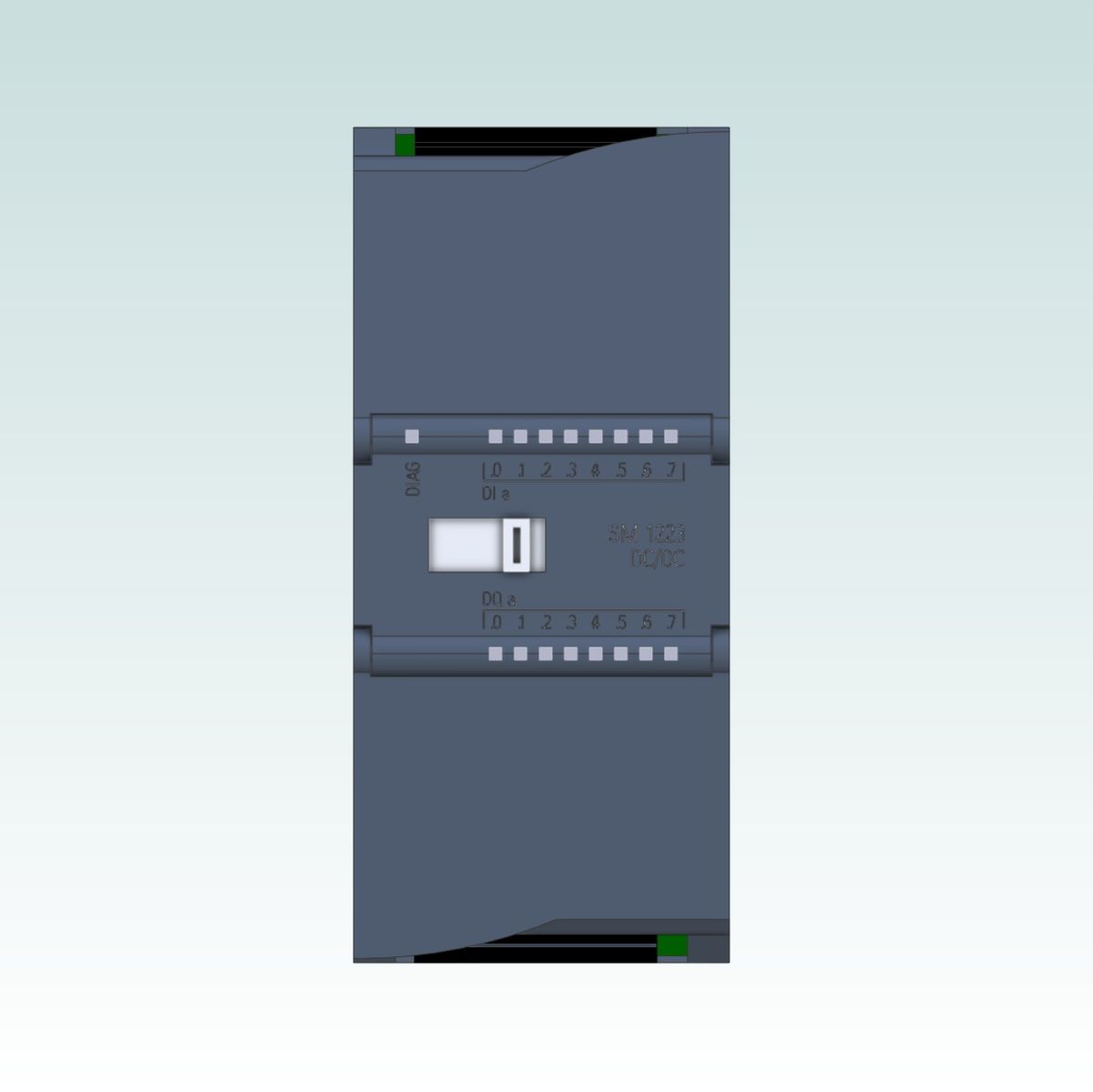 233-5 Digital IO Module - SM1223 - 8XDI 8xDO - 6ES7223-1BH32-0XB0 3D render FRONT