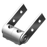 Pivot Joint 180 degree for 40x80 profile, 2 Slot version