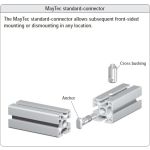 MayTec Standard Connector 90° for E-slot (profile group 40) MayTec Standard Connector 90° for E-slot (profile group 40)