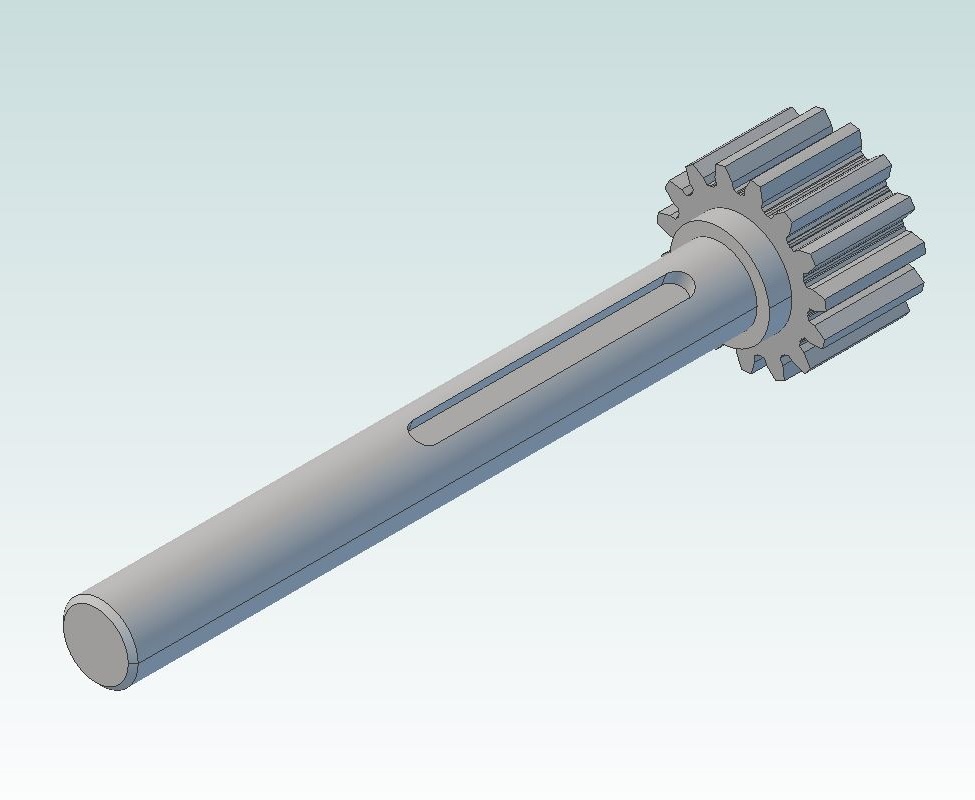 50882 geared shaft for dcncrag module 2 q6 z15 d15 l150