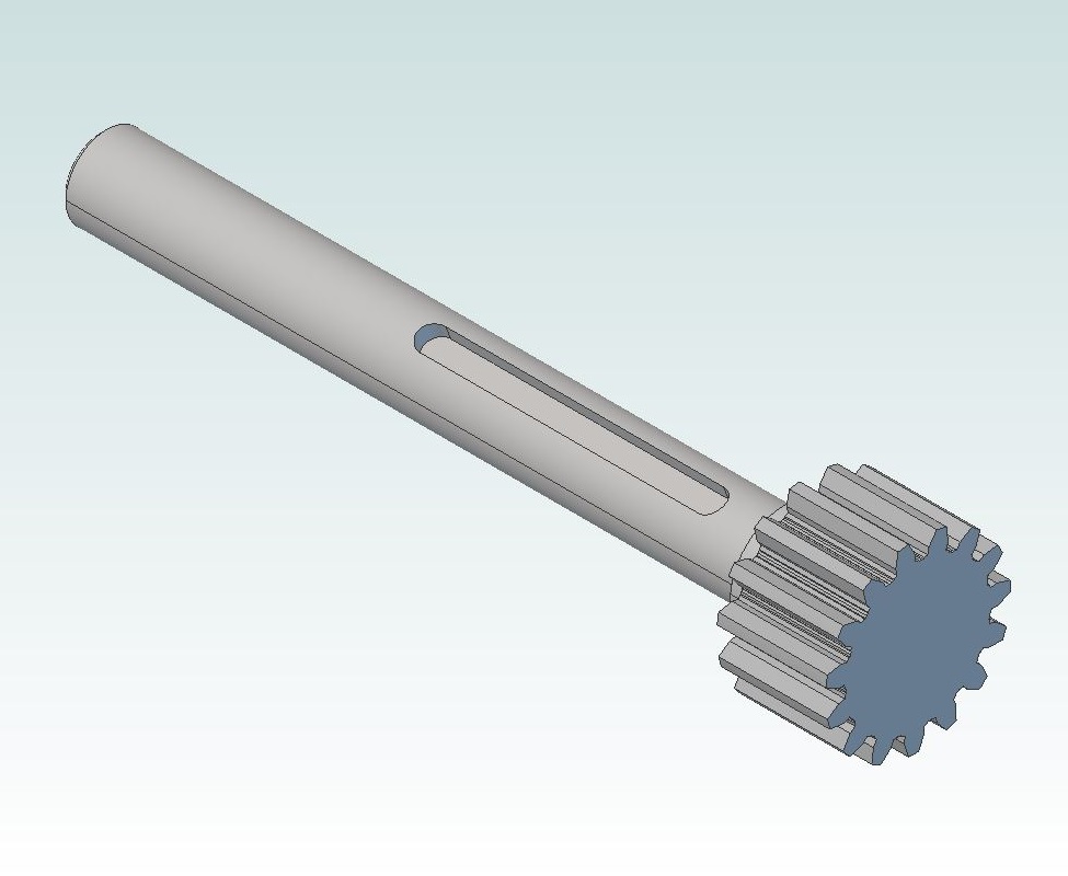 50883 geared shaft for dcncrag module 2 q6 z15 d15 l150