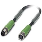 M8 3 Pole Cable L=3000mm MALE-FEMALE Straight Shielded 