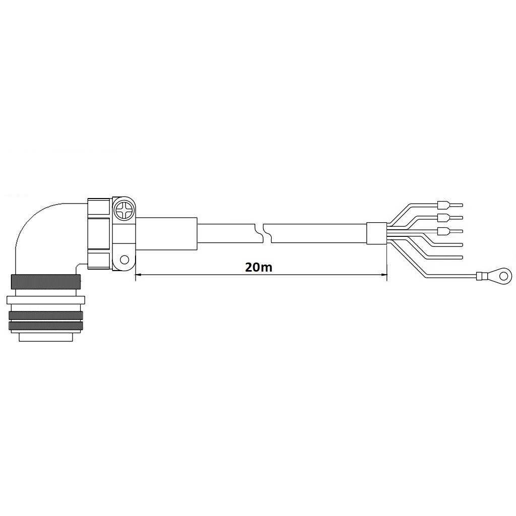 55851 powerbrake cable for ecma 1kw2kw 20m