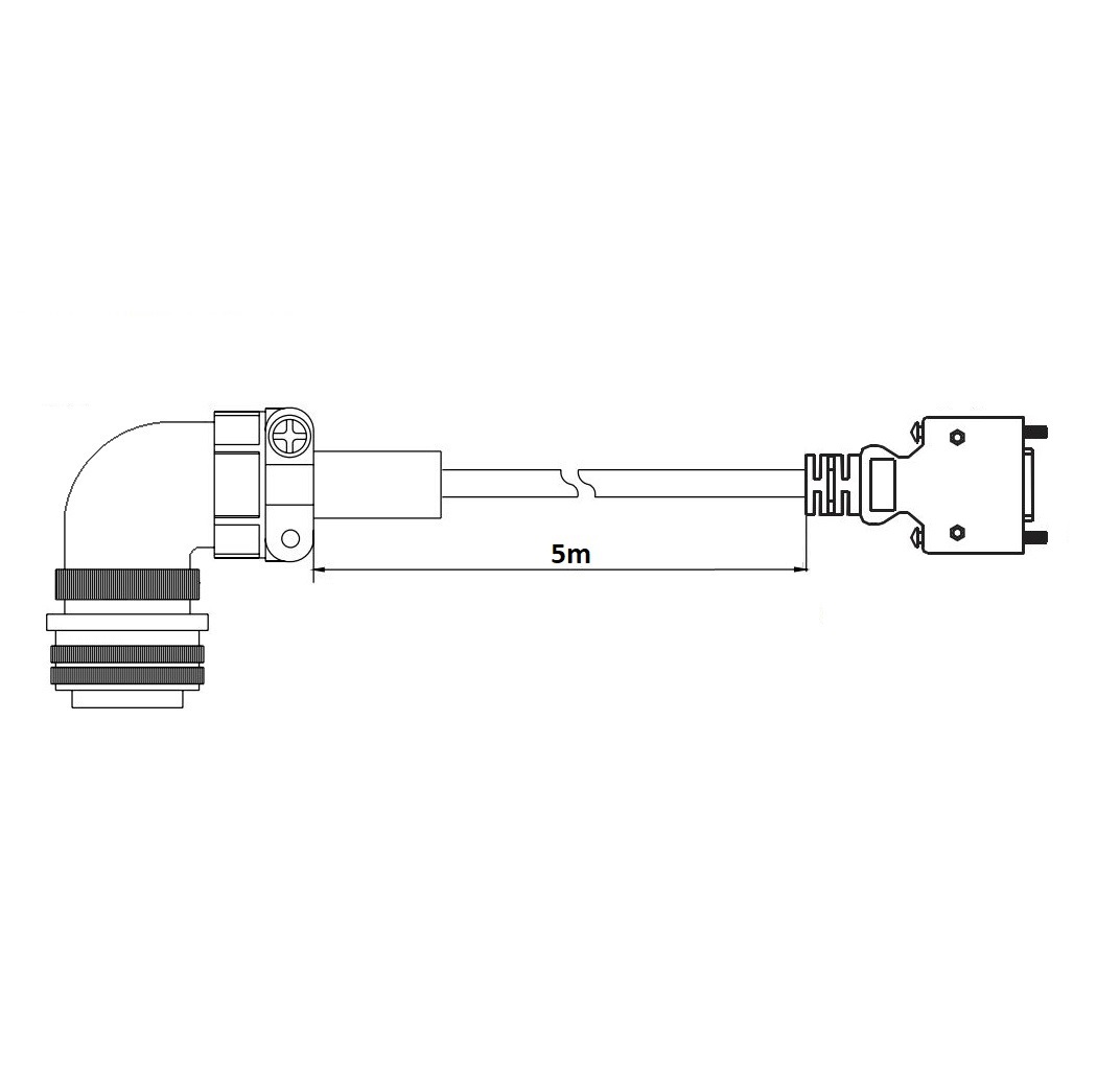 56721 encoder cable for asda2 1kw45kw 5m