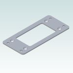 Rittal Adapter Plate 2401.000 (52x115x2mm) from 16 to 10-poles cut-outs