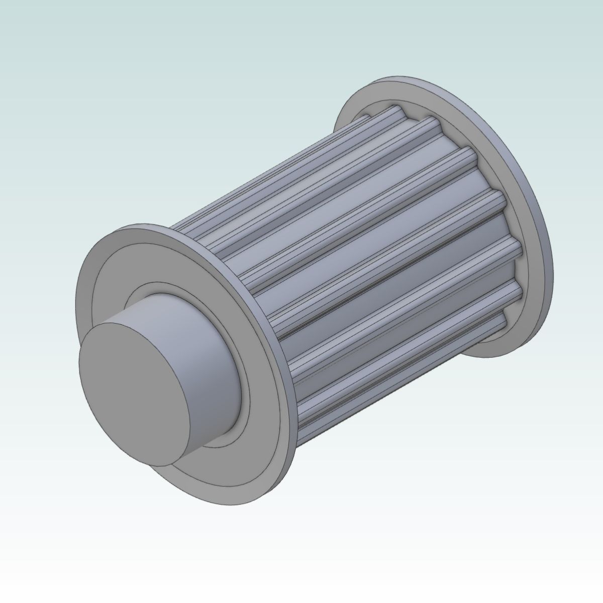 64081 at5 pulley 36at5 z14 for 25mm wide belts 3d render