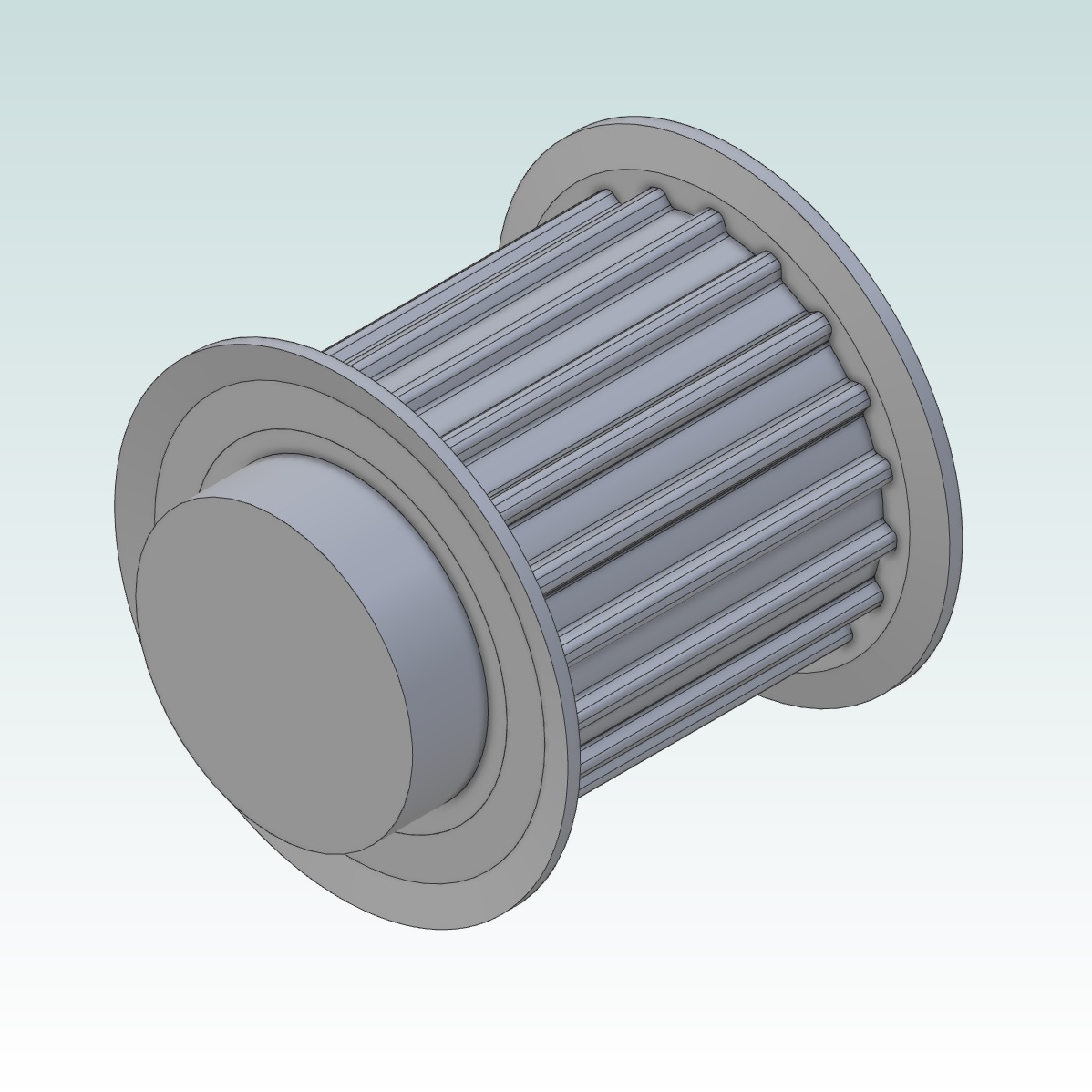 64121 at5 pulley 36at5 z19 for 25mm wide belts 3d render