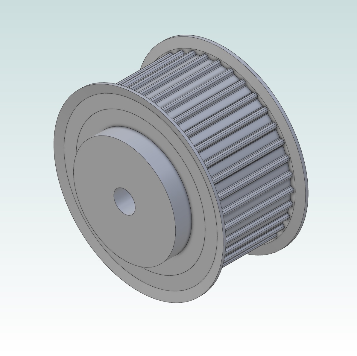 64221 at5 pulley 36at5 z36 for 25mm wide belts 3d render