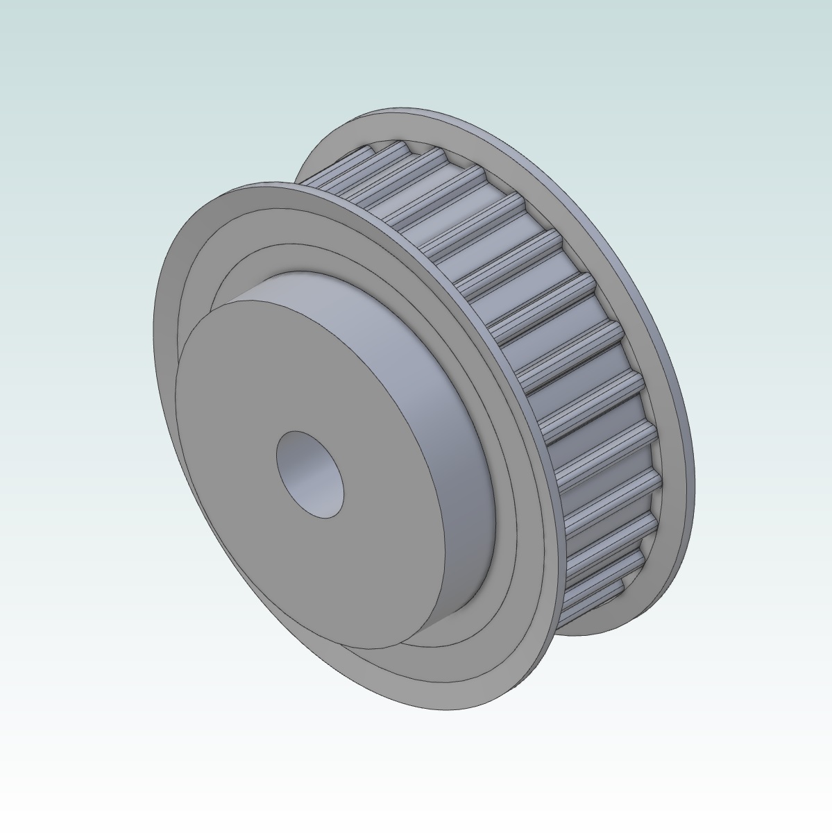 65721 at5 pulley 21at5 z28 for 10mm wide belts 3d render