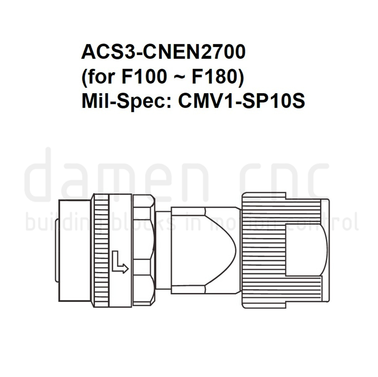 6775-3 ACS3-CNEN2700 Encoder Connector - Delta B3 - F100F130 - Straight