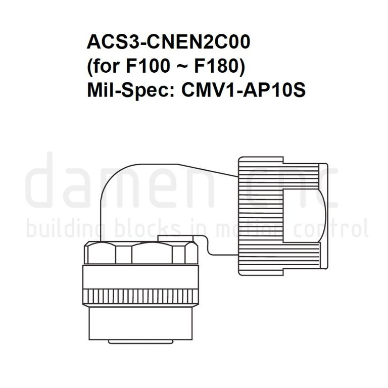 6783-5 10m Encoder Cable for Delta B3 1kW-2kW - Framesize 100 130 - Angled connector