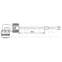 5m Brake Cable for Delta B3 1kW-2kW - Framesize 100 & 130 - Angled connector 5m Brake Cable for Delta B3 1kW-2kW - Framesize 100 & 130 - Angled connector