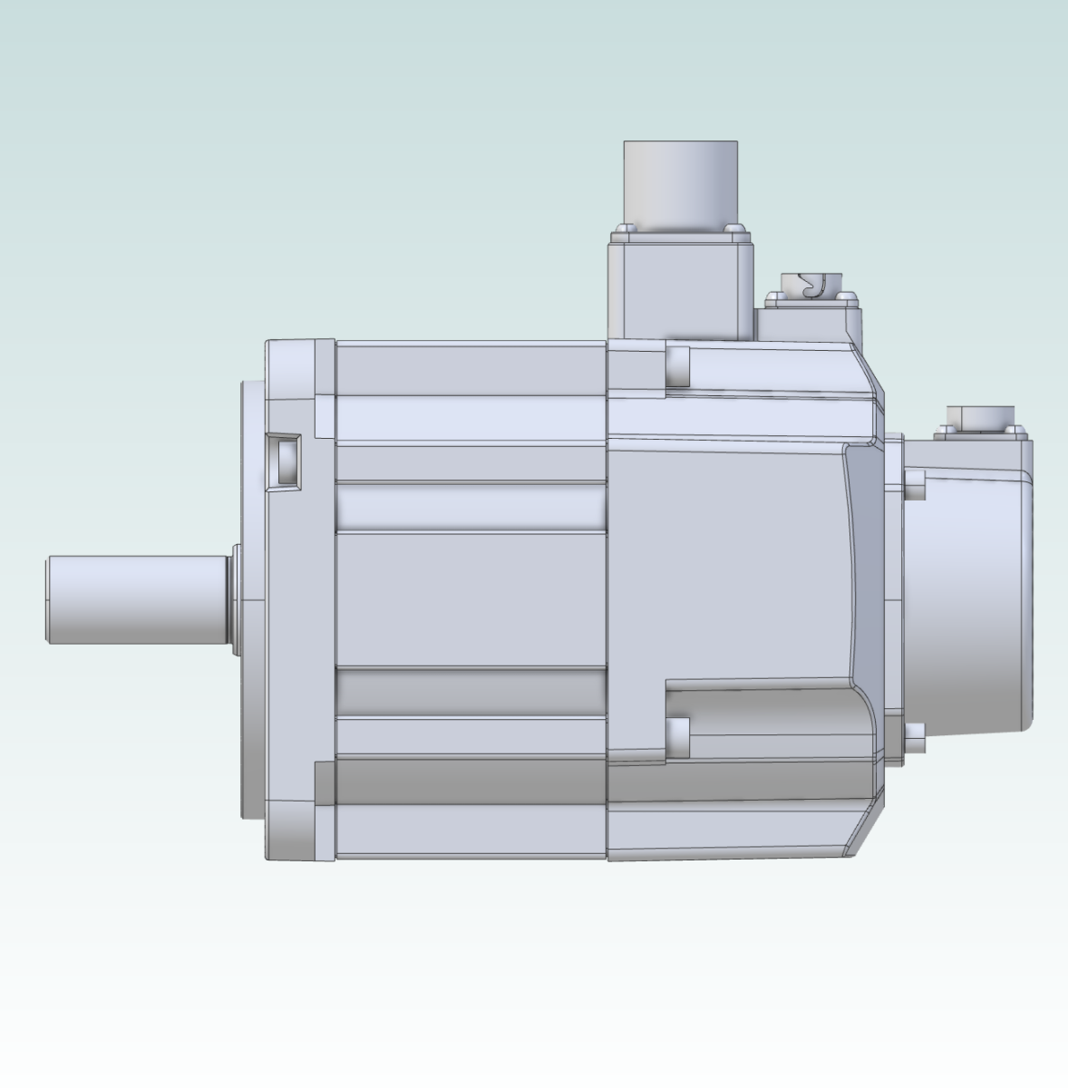 7673-2 AC Servo Motor - with Brake - 3 x 400V - 2000W - ECM-B3M-K21320SS1 24-bit INC encoder 3D SIDE