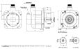 7668-4 AC Servo Motor - 3 x 400V - 1500W - ECM-B3M-K21315RS1 24-bit INC encoder 2D Dimensions