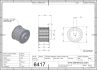 6417-2 AT5 Pulley 36-AT5 Z26 for 25mm wide belts 2D Dimensions