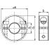 5789-2 Clamping Rings Double Split Bore 23mm steel zinc plated 2D drawing
