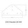 DCNC-Shearplates 180-4040  including Tnuts&bolts