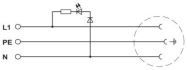 DIN rail electrical socket with LED grey-housing push in terminals