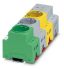 DIN rail electrical socket with LED grey-housing push in terminals