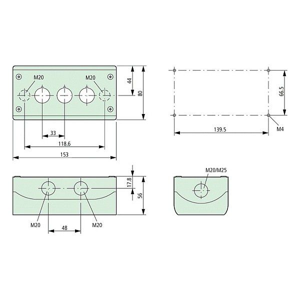 Eaton Moeller - M22-I3 - Enclosure, 3-gang | DamenCNC B.V