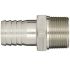 G 1-12 to 40mm inside Ø Hose Barb 316 Stainless Steel Adapter