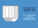 G13 tapered gliding element for TCM diameter 13mm