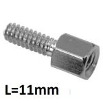 Hexagonal Lock Screws for D-Sub L=11mm (4-40UNC)