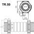 59563 igus echain triflex r series tr5001m6 with strain relief and m6 thread 2d dimensions