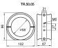 59573 igus echain triflex r series tr5005m6 with gliding feedthroughs m6 thread 2d dimensions