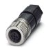 m12 4pole straight female connector 1424655