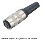 M16 8-pole Straight Female Connector