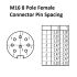 m16 8pole straight female connector