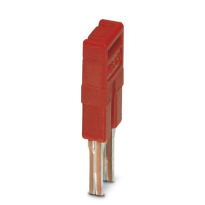 2 Phoenix contact terminal block jumpers two pole 3213014 RED FBS 2-3,5 plug in 