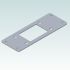 57821 rittal adapter plate 2481000 52x142x2mm from 24 to 6poles cutouts render